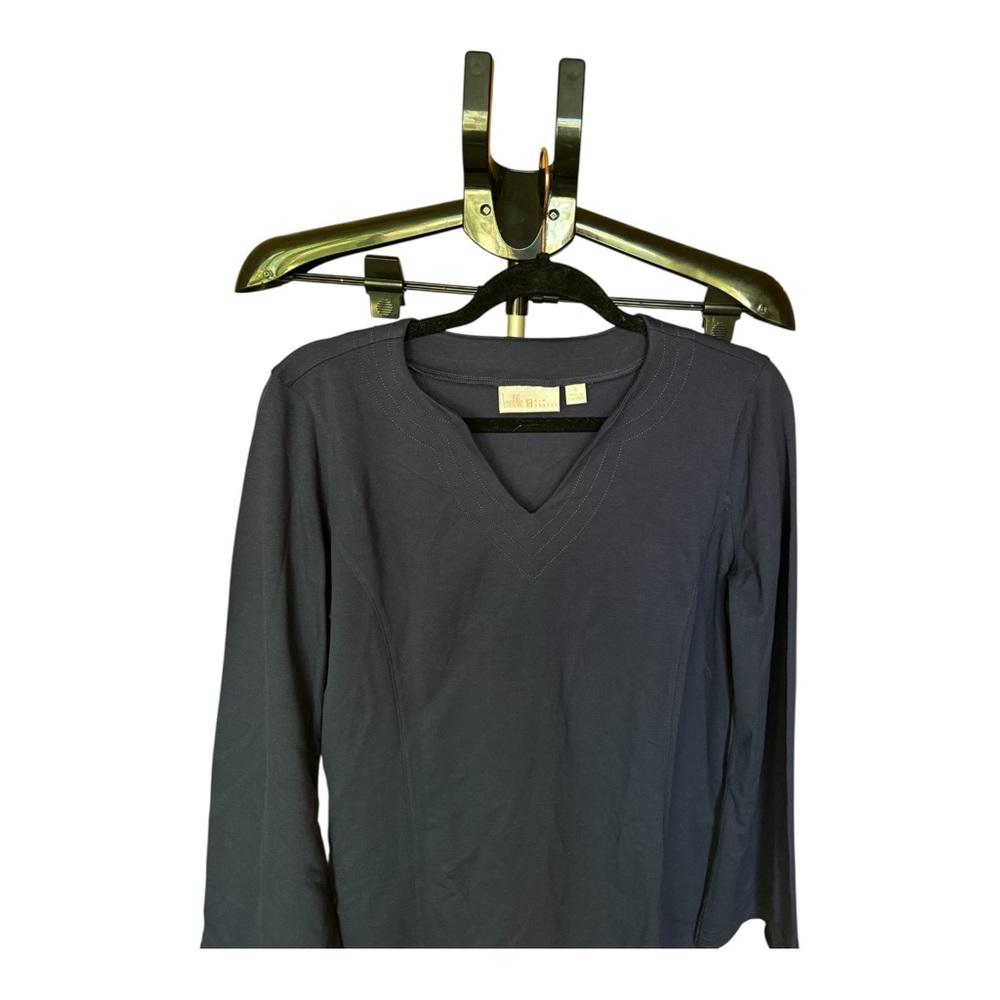 Belle by Kim Gravel Deep Blue V-Neck Tunic - Picture 2 of 7